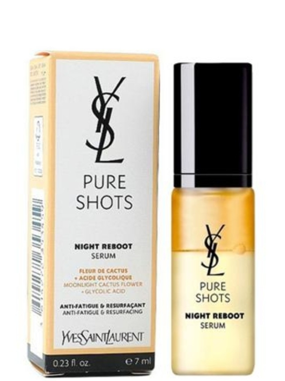 NEW YSL Pure Shots Night Reboot Serum Deluxe Samples 2 x 7 mL (14 mL Total)